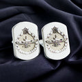 Sterling Silver Faravahar Cufflinks – Traditional Zoroastrian Jewelry, Persian Mythology Symbol, Men’s Elegant Silver Accessory