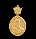 Reza Shah Pahlavi Pendant – 22K Gold Plated 925 Silver | Persian Pahlavi Jewelry | Middle Eastern Necklace | Heritage Gift,Made in Turkey