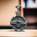 Persian Persia Pahlavi 925 Silver Faravahar Pendant: Zoroastrian Achaemenid Crown