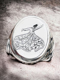 Dervish Dance 925 Silver Ring: Islamic Sufi Calligraphy