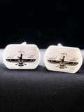 Handmade Faravahar Cufflinks: 925 Silver Ancient Persia Mens Gift