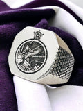 Sawak Shah Pahlavi 925 Sterling Silver Ring - Persian Persia Lion Flag