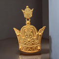 Royal Persian Crown Necklace – 925 Sterling Silver Gold Plated Pendant, Farah,Made in Turkey