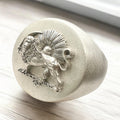 Pahlavi Lion & Sun 925 Silver Ring - Persian Coat of Arms