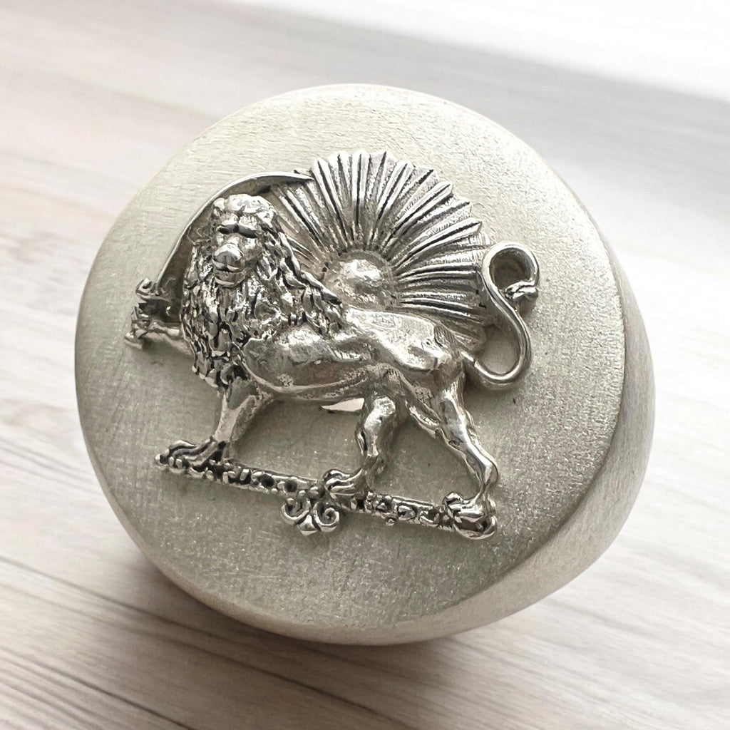 Pahlavi Lion & Sun 925 Silver Ring - Persian Coat of Arms