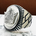 Persian Imperial Signet Ring – 925 Silver Unisex Band, Turkish Craftsmanship, Regal Inspired Jewelry