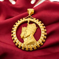 Gold Plated 925 Silver Persian King & Queen Coronation Pendant, Made in Turkey