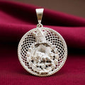 Persian Pahlavi Lion & Sun Pendant: 925 Silver Farvahar Necklace , Made in Turkey