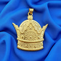 Huge Persian Jewelry Pahlavi Crown Pendant, 22K Gold‑Plated 925 Silver Imperial Style ,Made in Turkey