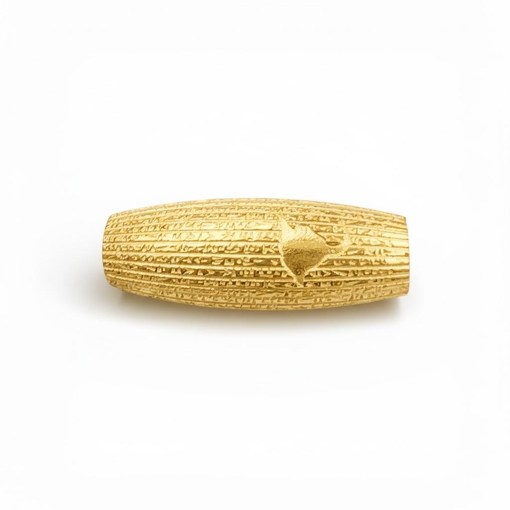 22K Gold Plated 925 Silver "Cyrus the Great Necklace ,Persian King Human Rights Cylinder,Made in Turkey