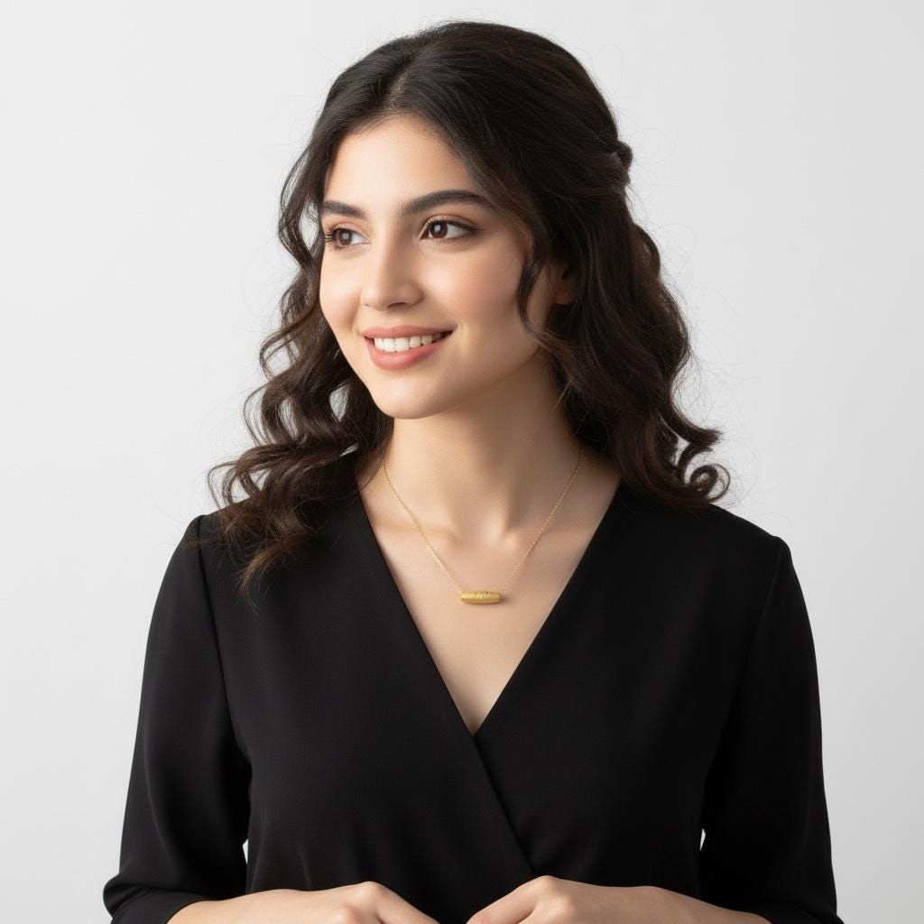 22K Gold Plated 925 Silver "Cyrus the Great Necklace ,Persian King Human Rights Cylinder,Made in Turkey