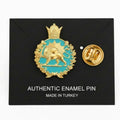 Imperial Pahlavi Lion & Sun Turquoise Lapel Pin 925 Silver Farvahar Persia Persian Brooch